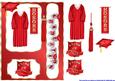 Graduation Girl Red Gown