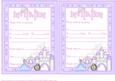 Princess Invitations Brunette Princess 2