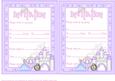 Princess Invitations Redhead Princess 2