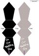 Tie Shaped Card/bookmark Wedding Day Purple Diamante
