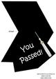 Mortar Board Shaped Card White Tassel