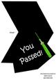 Mortar Board Shaped Card Green Tassel