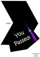 Mortar Board Shaped Card Indigo Tassel