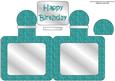 Perfume Bottle Teal Glitter