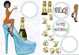 Birthday Girl Light Blue Shoe 5