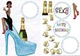 Birthday Girl Light Blue Shoe 6