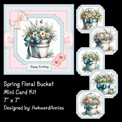 Spring Floral Bucket
