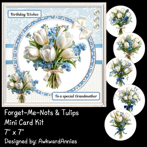 Forget Me Nots and Tulips