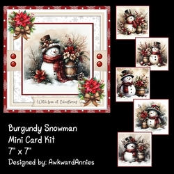 Burgundy Snowman