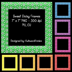Sweet Daisy Pattern Frames