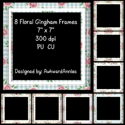 Floral Gingham Frames