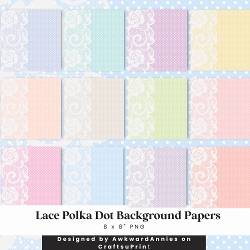 Lace Polka Dot Background Papers
