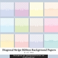 Diagonal Stripe Ribbon Background Papers