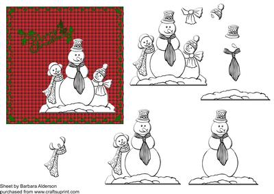 Black and White Snowmen
