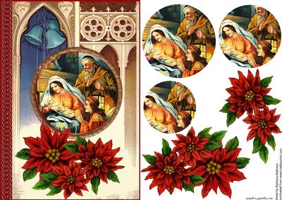 Nativity 1 with Poinsettia