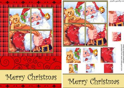 Jolly Santa at the Window