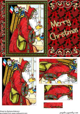 Santa Laden with Gifts