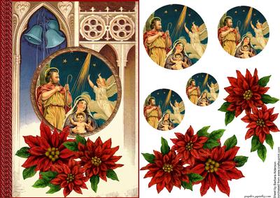 Nativity 2 with Poinsettia