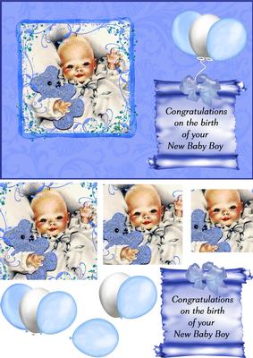 Baby Boy with Balloons