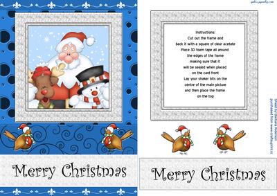 Santa and Friends Shaker Card
