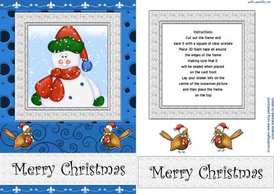 Jolly Snowman Shaker Card