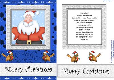 Jolly Santa Shaker Card