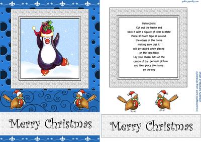 Happy Penguin Shaker Card