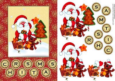 Santa Putting the Star on the Top
