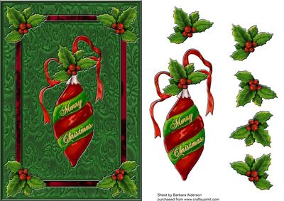 Merry Christmas Red Bauble