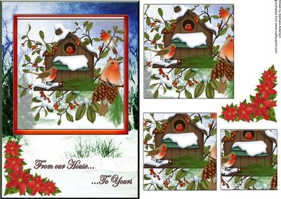From Our House to Yours Robins Feeding
