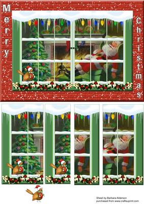 Through the Window - Sleeping Santa