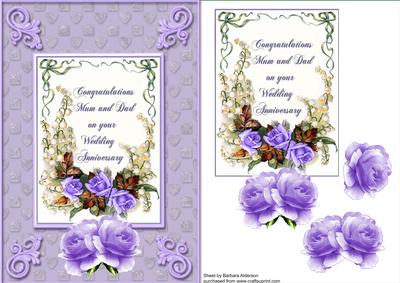 Lilac Roses for Mum and Dad's Anniversary