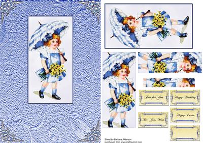 Little Girl Blue with a Parasol
