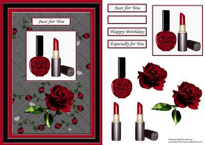 Glam Nails and Lips with a Rose
