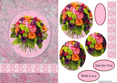 Large Bouquet on Pink