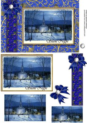 Silent Night with Poinsettia