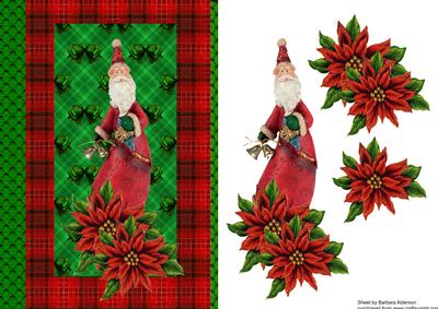 Santa with Poinsettia