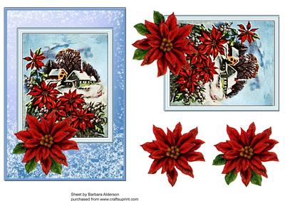 Poinssettia with a Scene