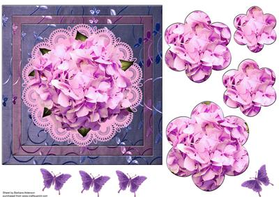 Hydrangea Pyramid with Butterflies
