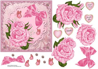 Pretty Rose Square Card Front