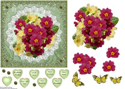 Primroses on a Doilly
