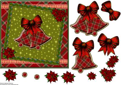 Tartan Red Bells for Christmas