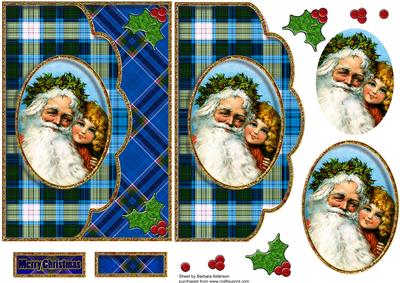 Blue Tartan for Santa