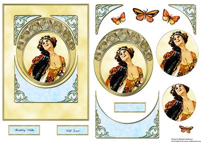 Mucha Influence Flower Lady