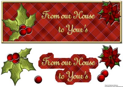 Red Tartan from Our House to Your's with Holly