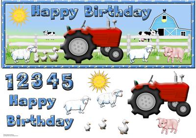 Down on the Farm Red Tractor