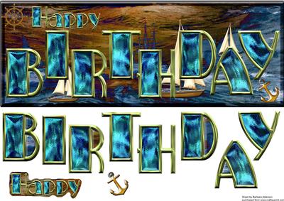 Happy Birthday on the Ocean's Waves