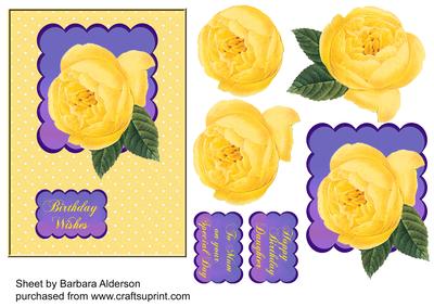 Yellow Rose and Polka Dots