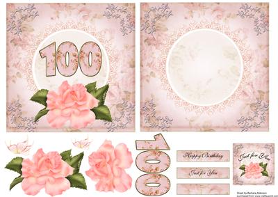 100th Birthday Pink Roses
