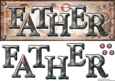 Sepia Steam Punk Father